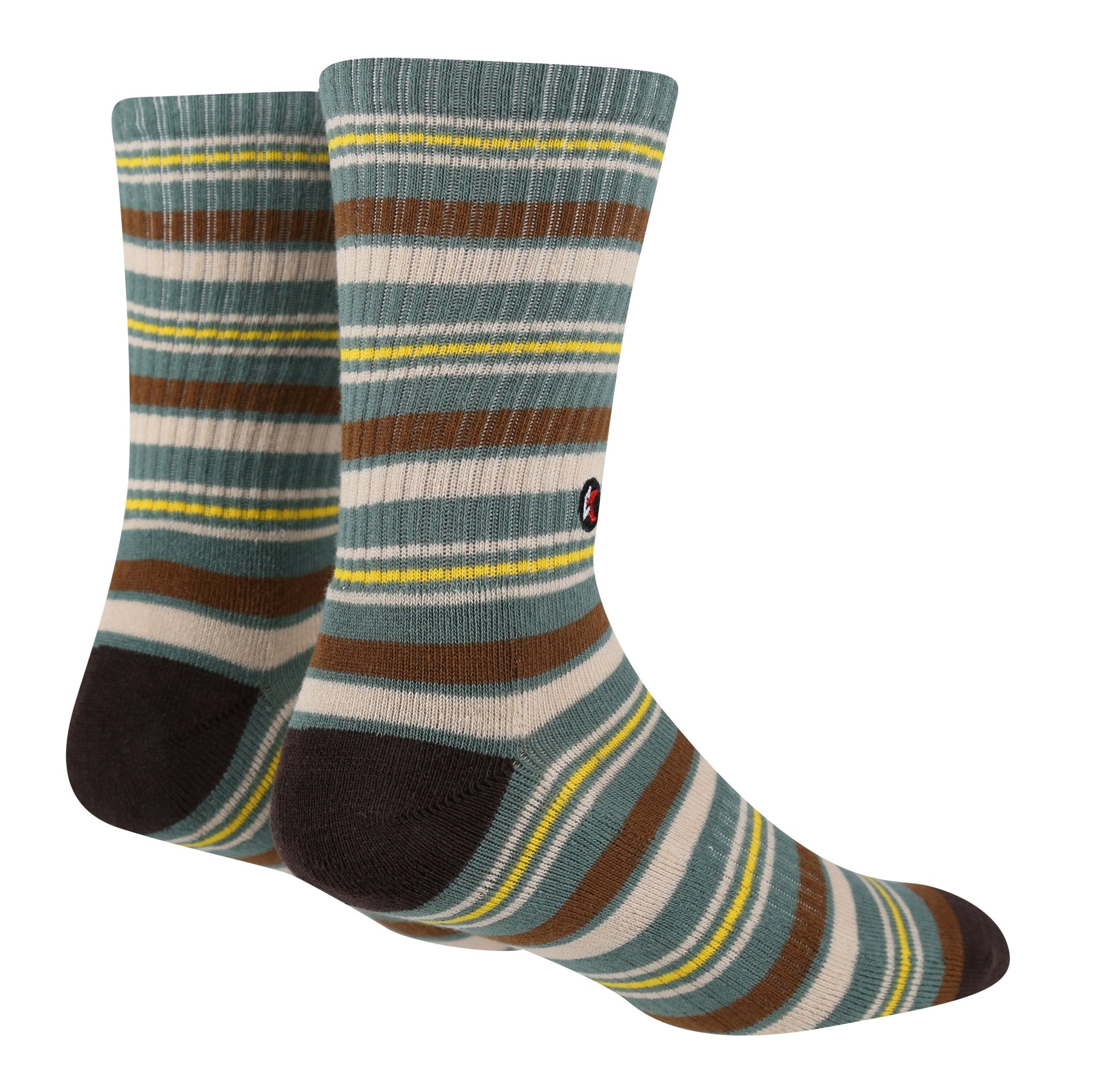 3 Pack Green Stripe Crew Sock - Kecks