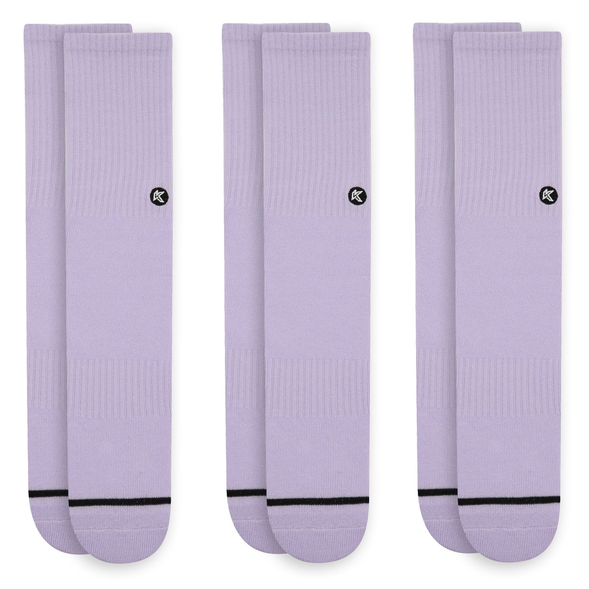 3 Pack Lavender Crew Sock - Kecks