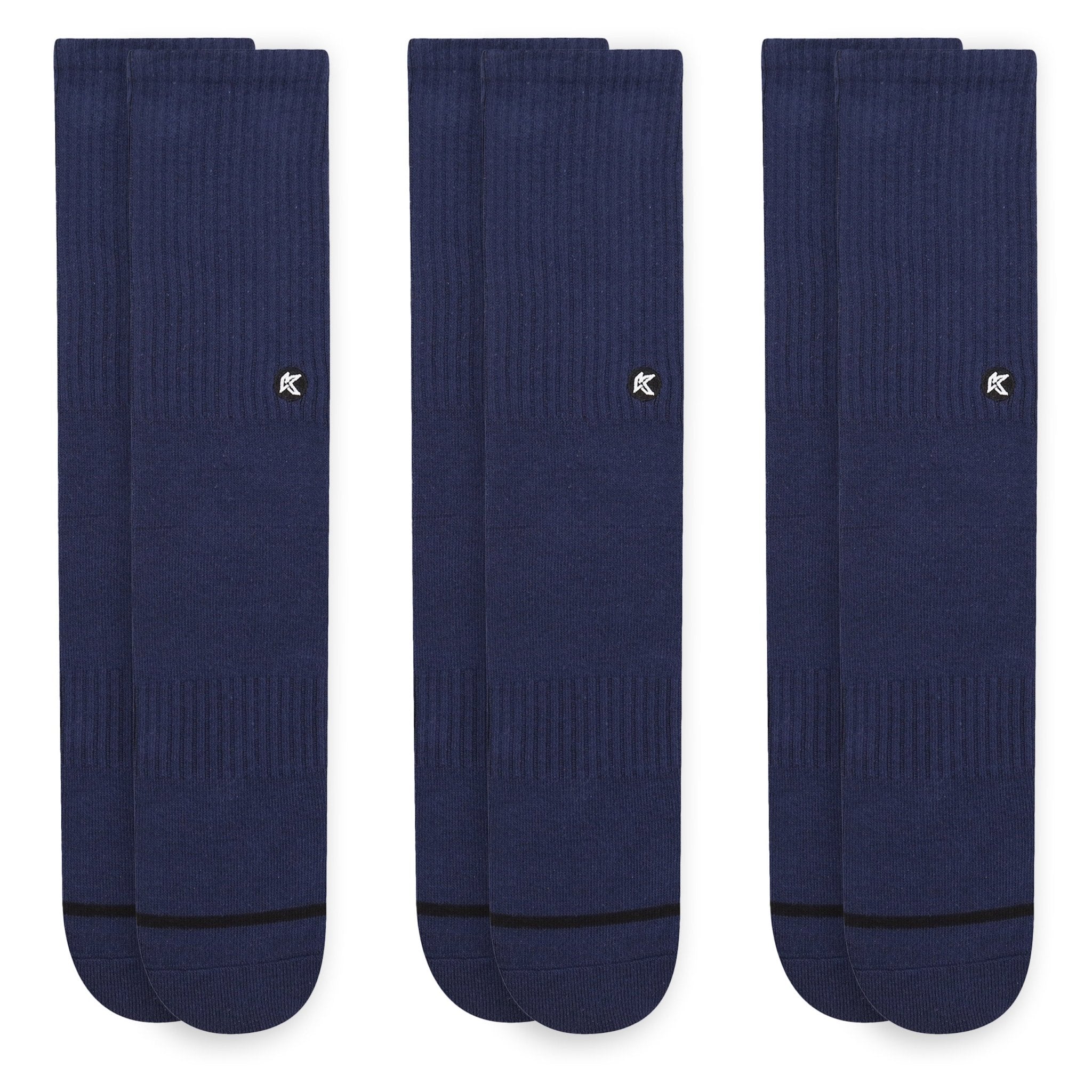 3 Pack Petrol Blue Crew Sock - Kecks