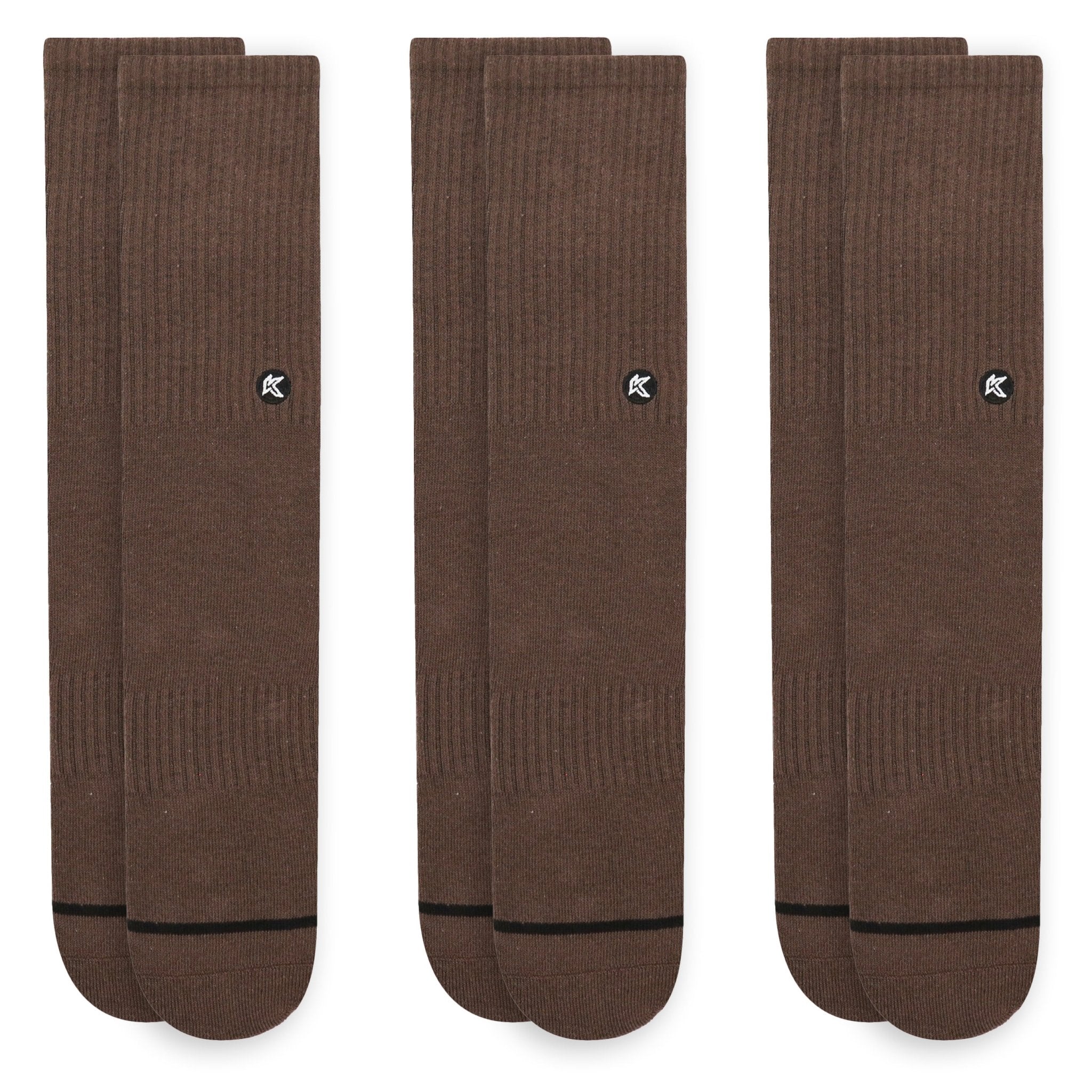 3 Pack Walnut Crew Sock - Kecks