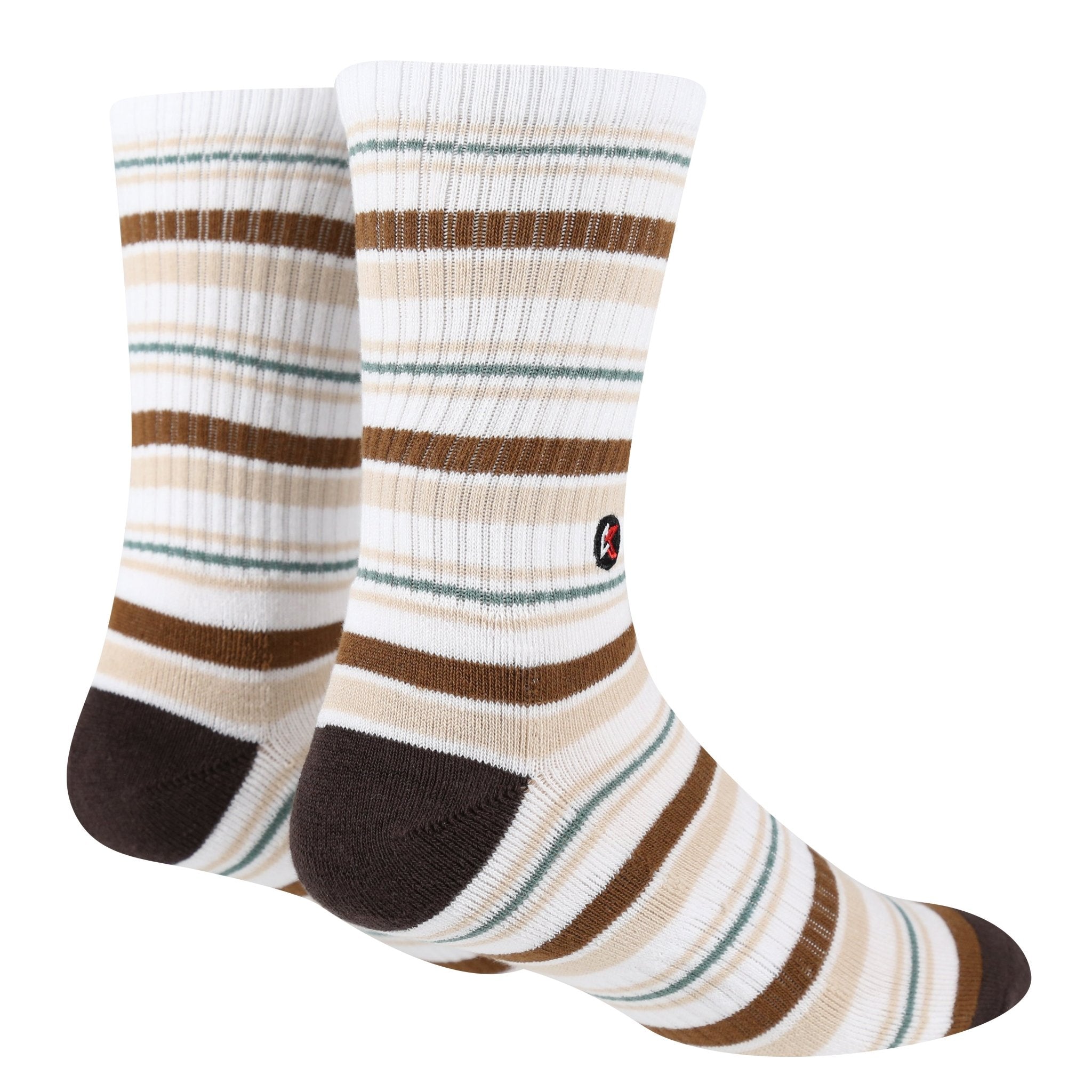 3 Pack White Stripe Crew Sock - Kecks