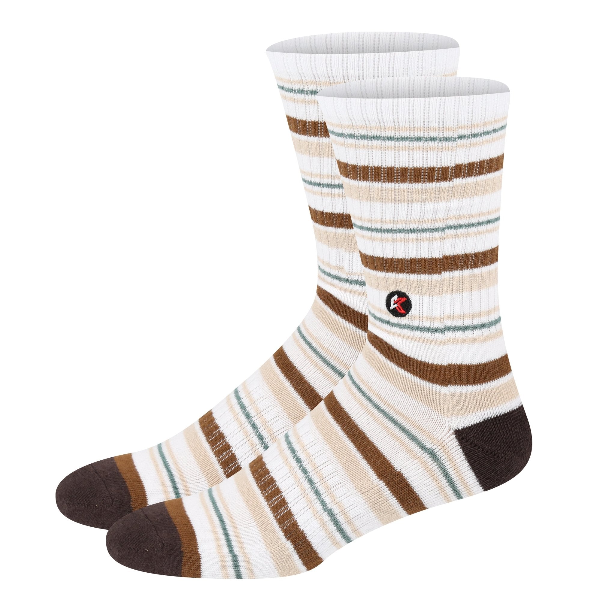 3 Pack White Stripe Crew Sock - Kecks