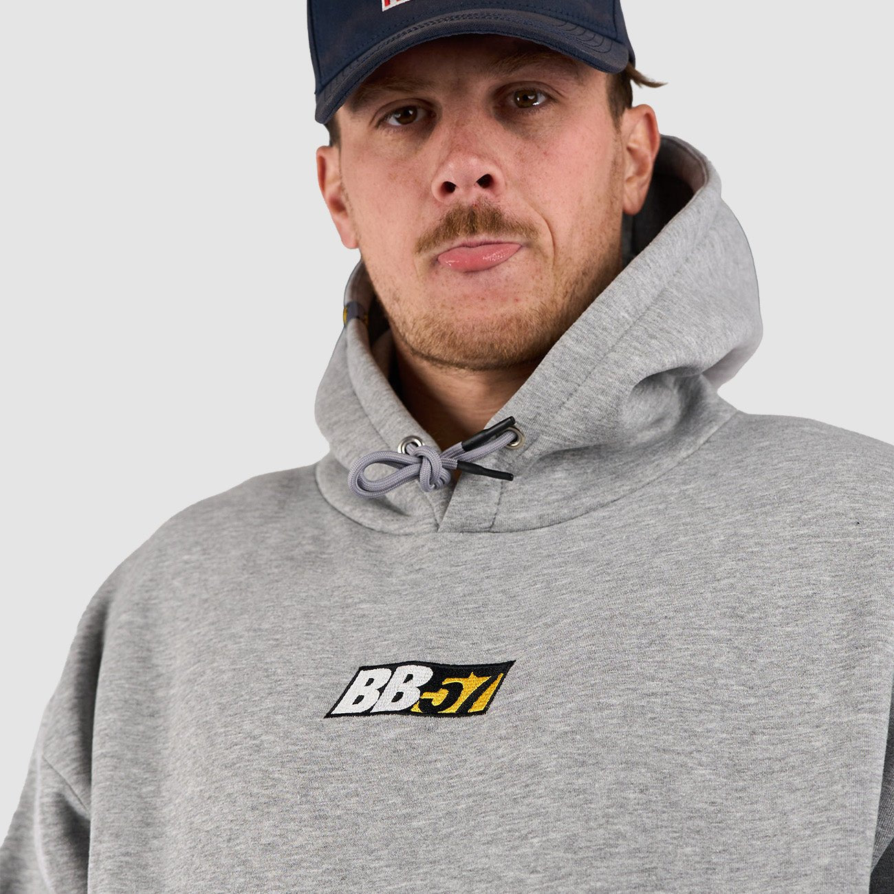 57 Box Logo Hoodie - Grey - Kecks