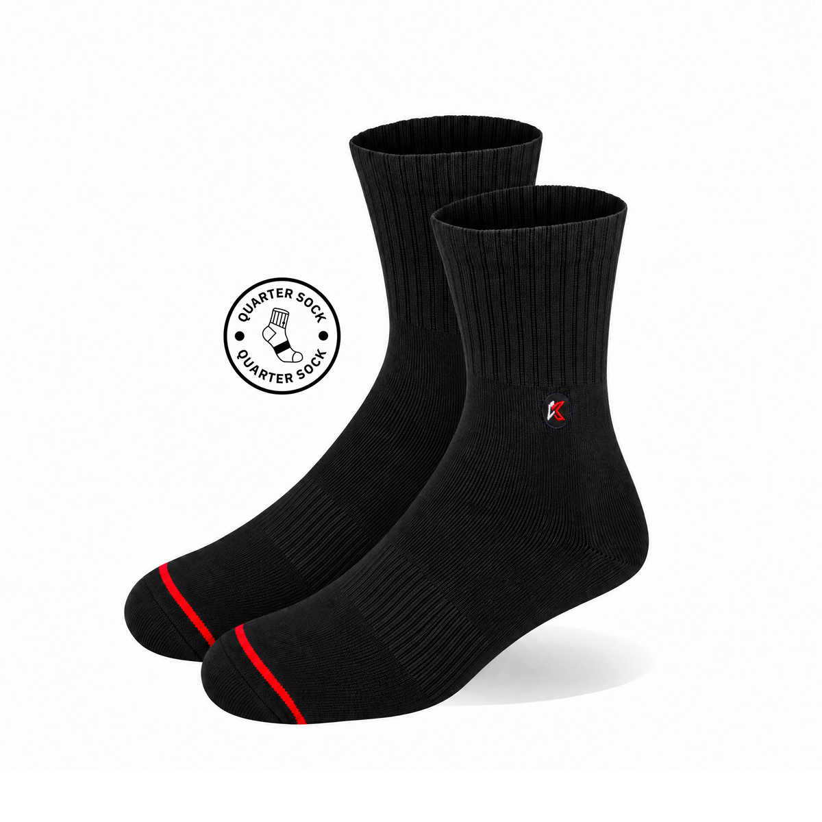 Black Quarter Crew Sock - Kecks