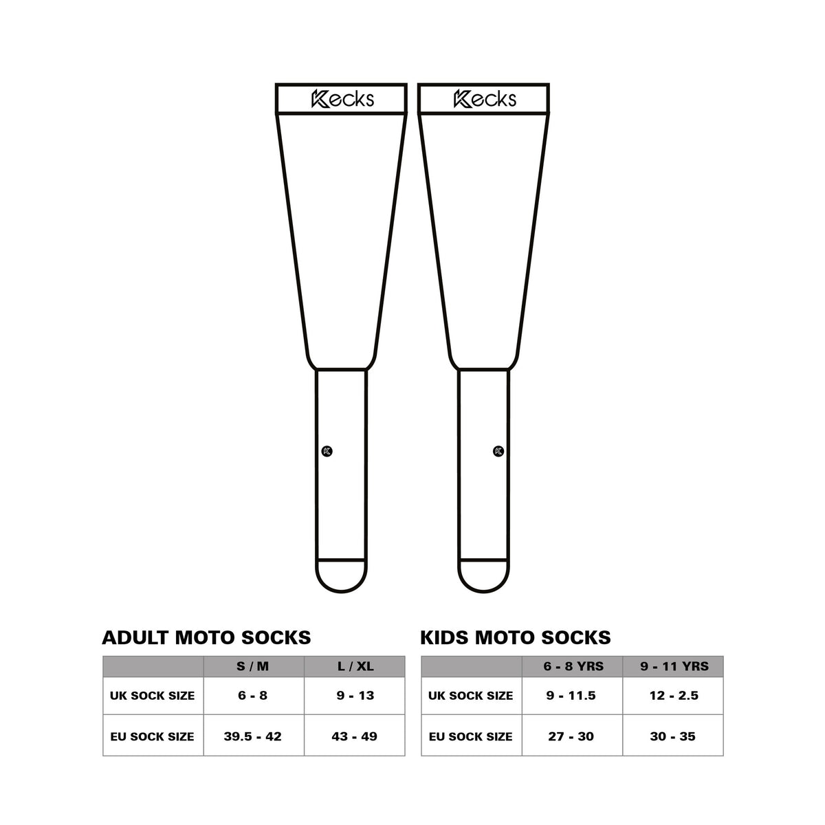 Moto Sock Size Chart