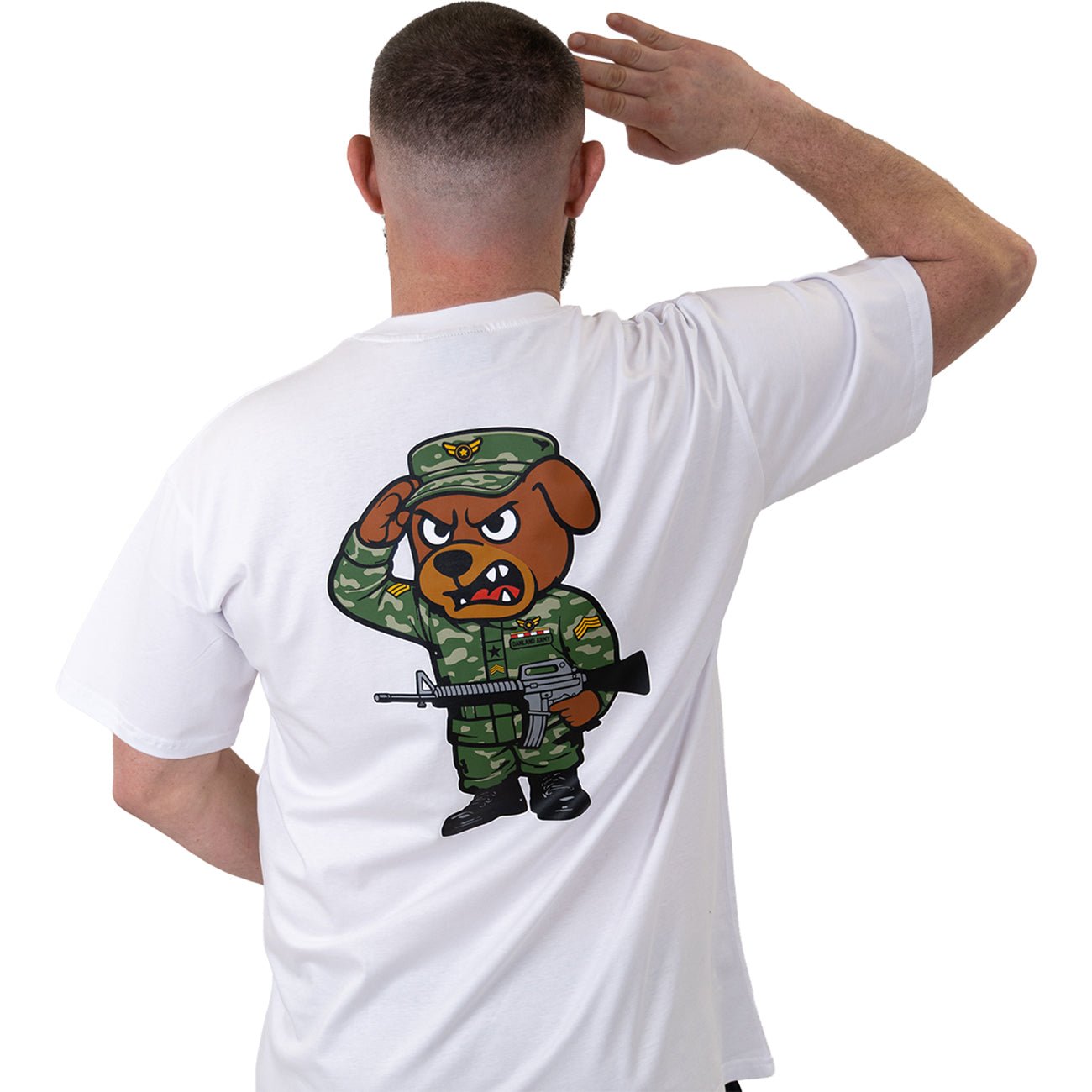Army T Shirt White - Kecks