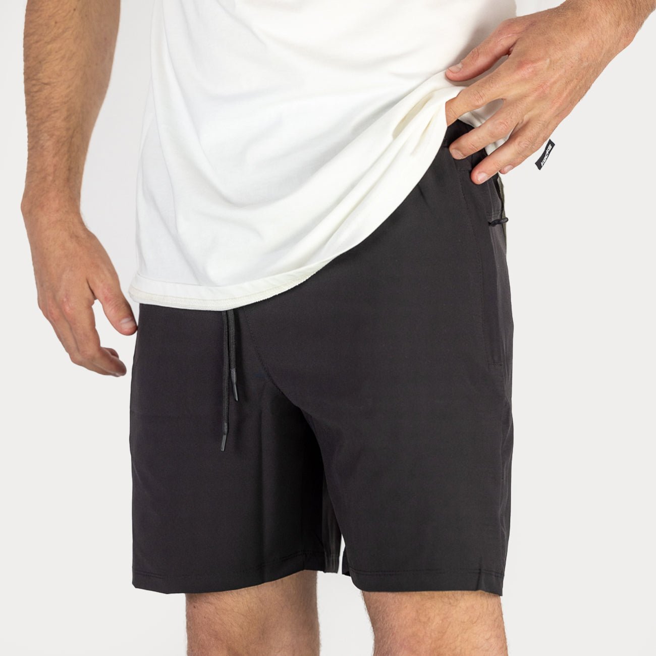 Black Mens Tech Short - Kecks
