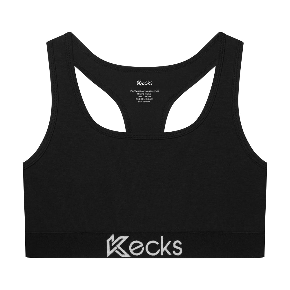 Black Modal Sports Bralette - Kecks