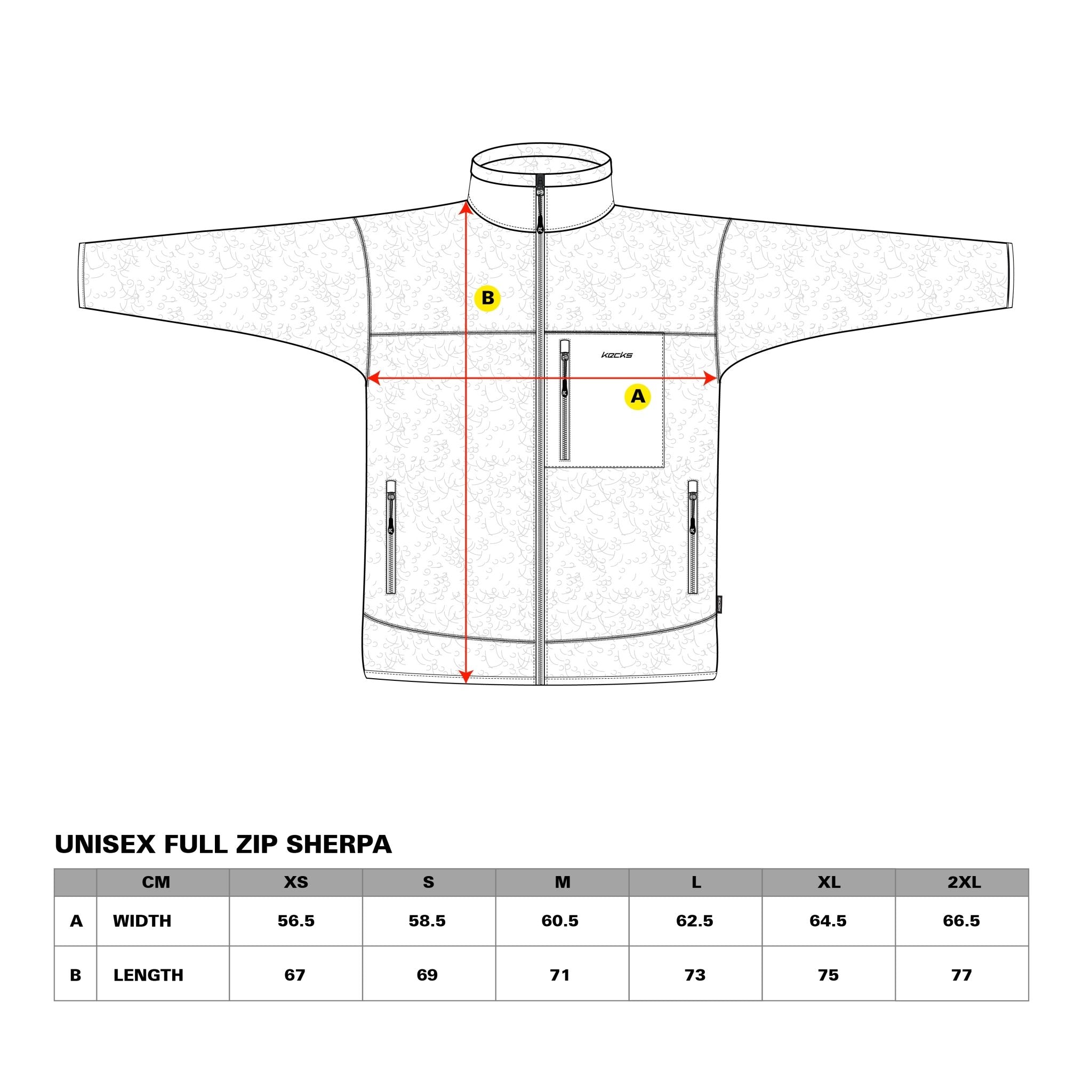 Black Sherpa full Zip Fleece - Kecks