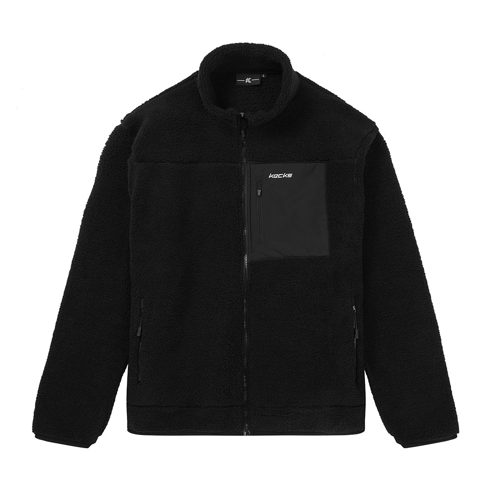 Black Sherpa full Zip Fleece - Kecks