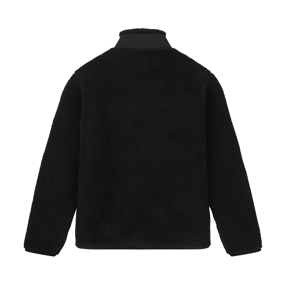 Black Sherpa full Zip Fleece - Kecks