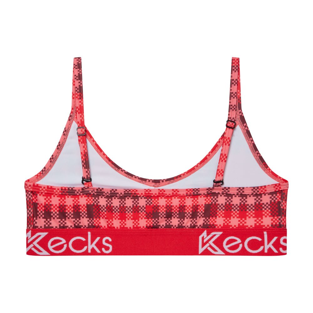 Cherry Plaid Lounge Bralette - Kecks