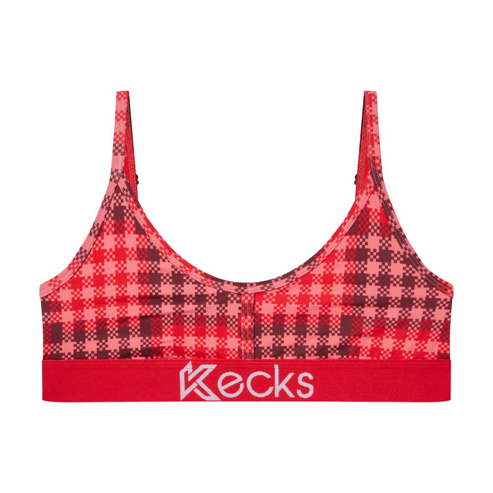 Cherry Plaid Lounge Bralette - Kecks