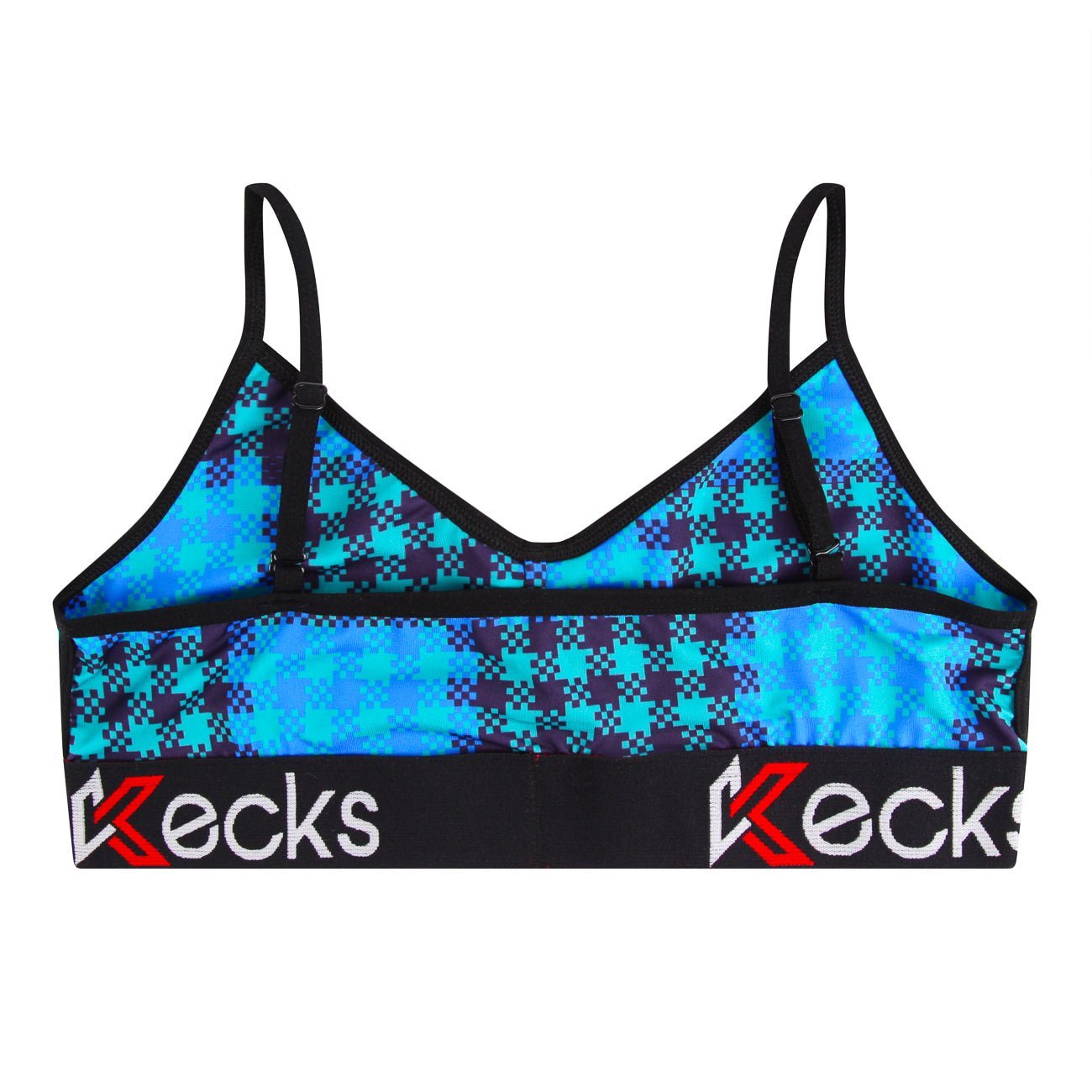 Cyan Plaid Lounge Bralette - Kecks