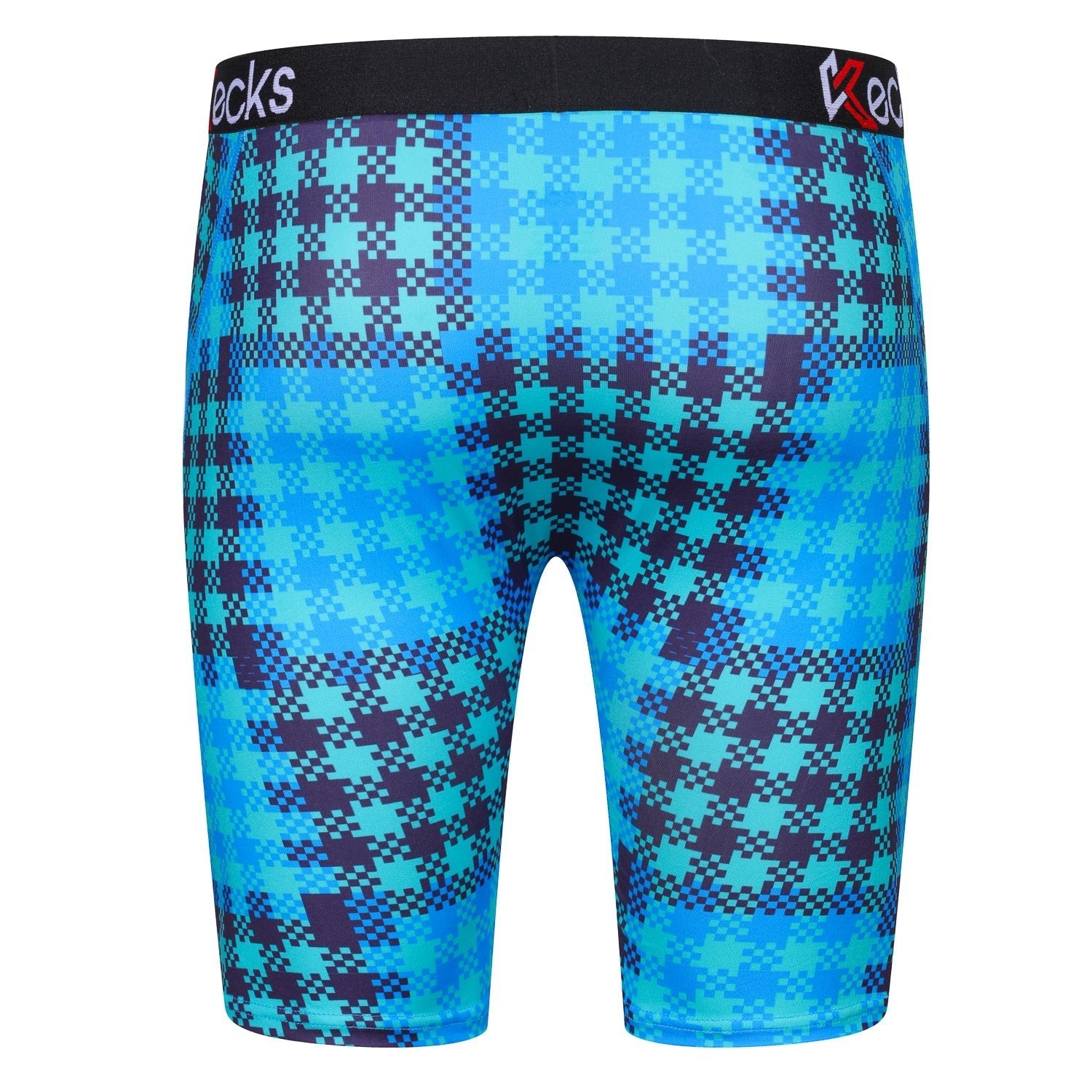 Cyan Plaid Mens Boxer Shorts - Kecks