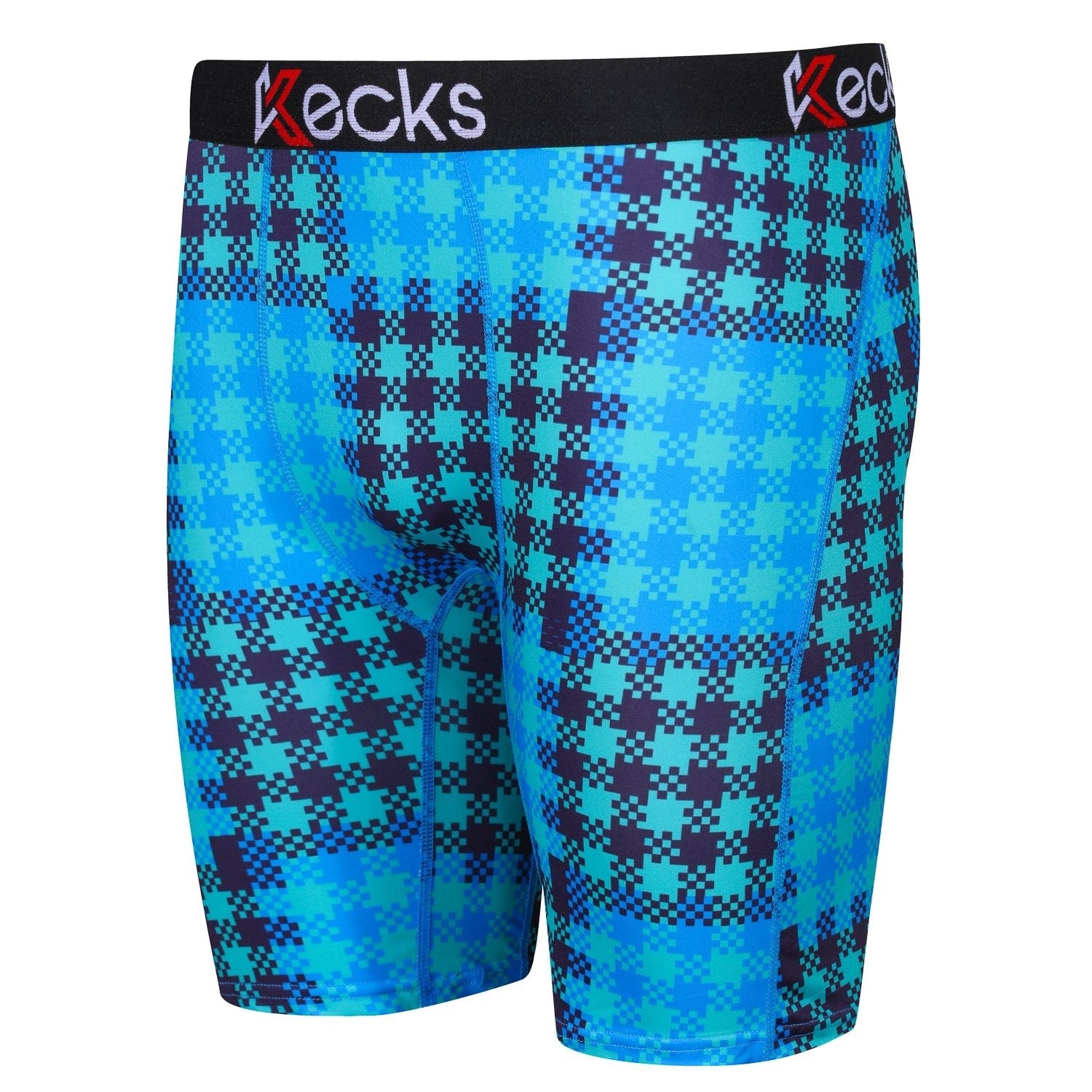 Cyan Plaid Mens Boxer Shorts - Kecks