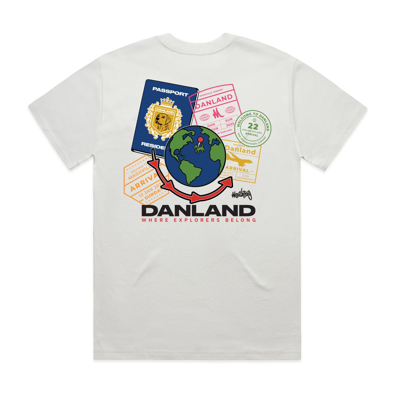 Danland Passport Tee – White - Kecks