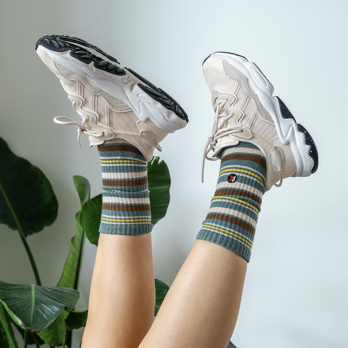 Green Stripe Crew Sock - Kecks