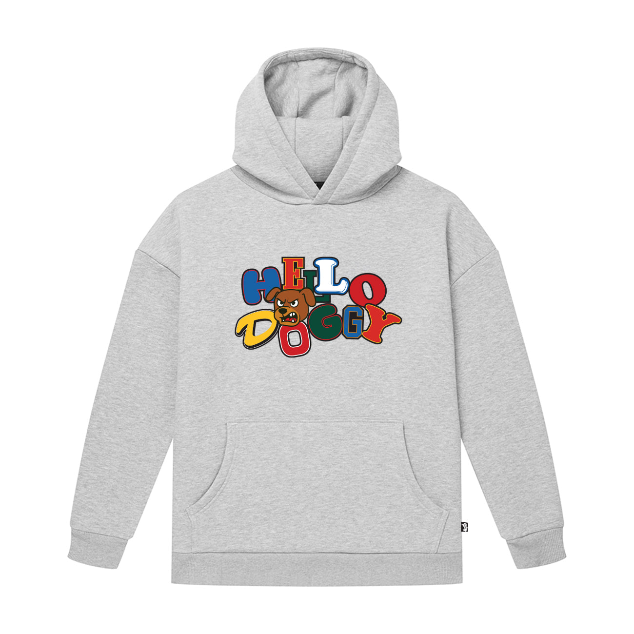 Hello Doggy Hoodie – Grey Marl - Kecks