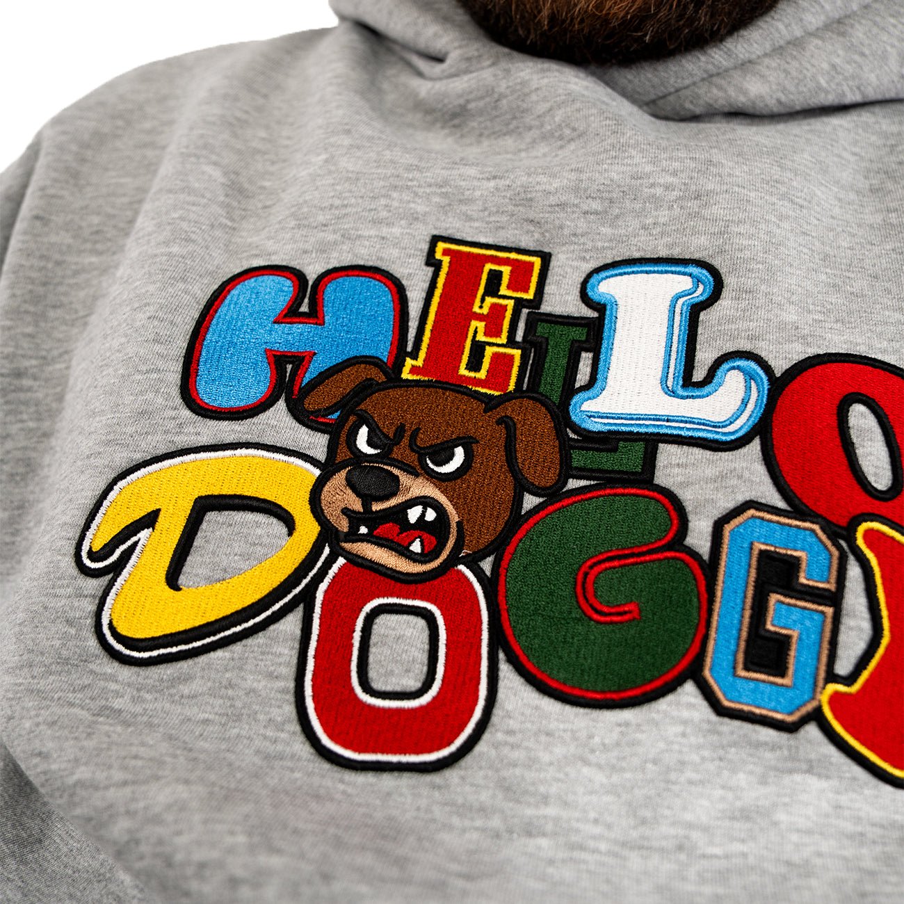 Hello Doggy Hoodie – Grey Marl - Kecks