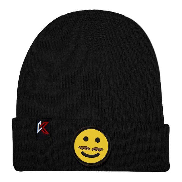 Kids Emoji Black Beanie Hat - Kecks