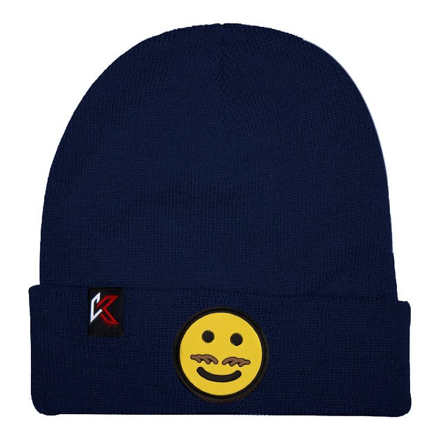 Kids Emoji Navy Beanie Hat - Kecks