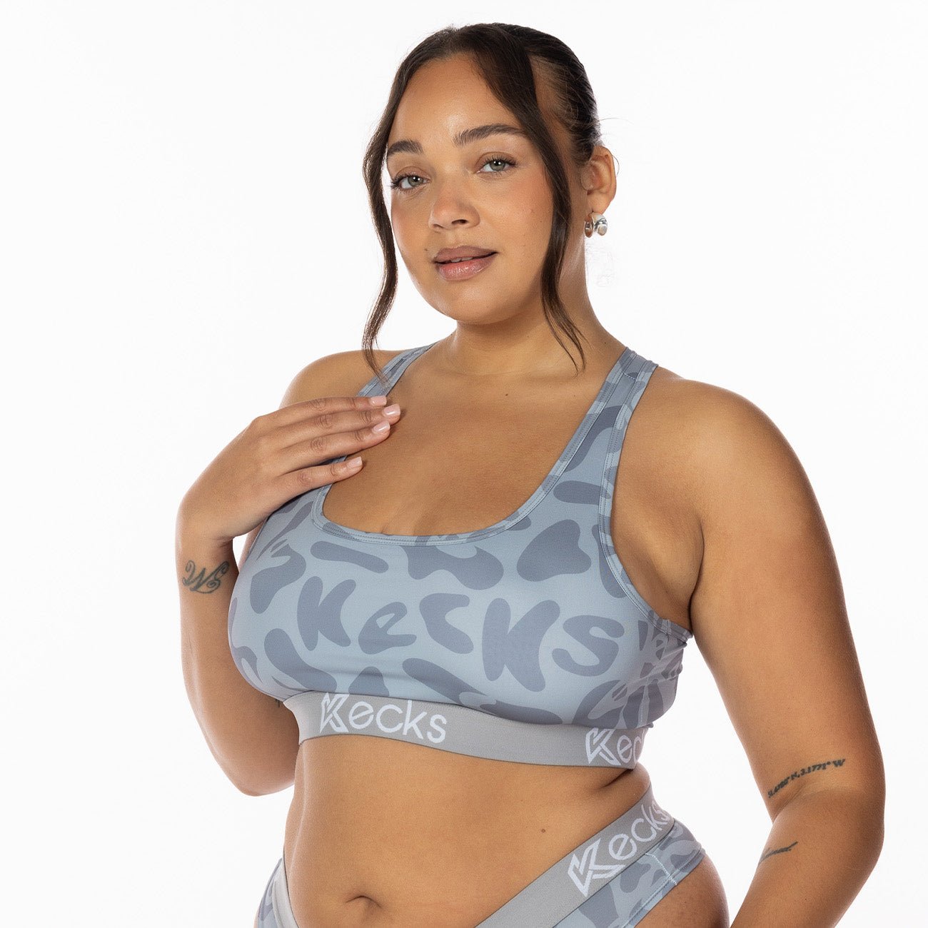 Liquid Grey Sports Bralette - Kecks