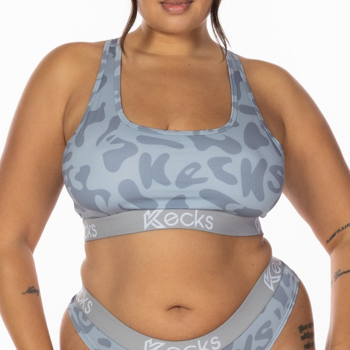Liquid Grey Sports Bralette - Kecks