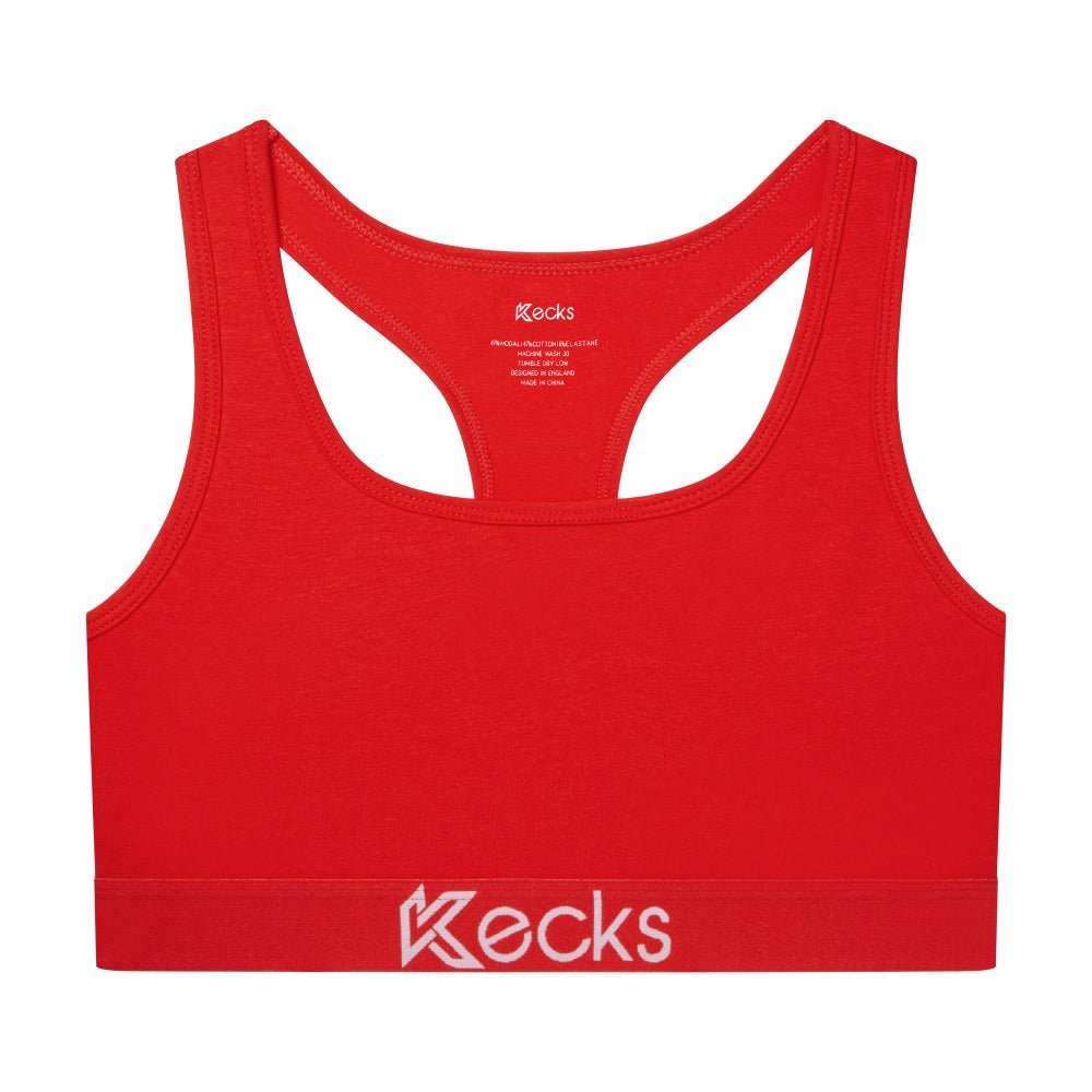 Red Modal Sports Bralette - Kecks