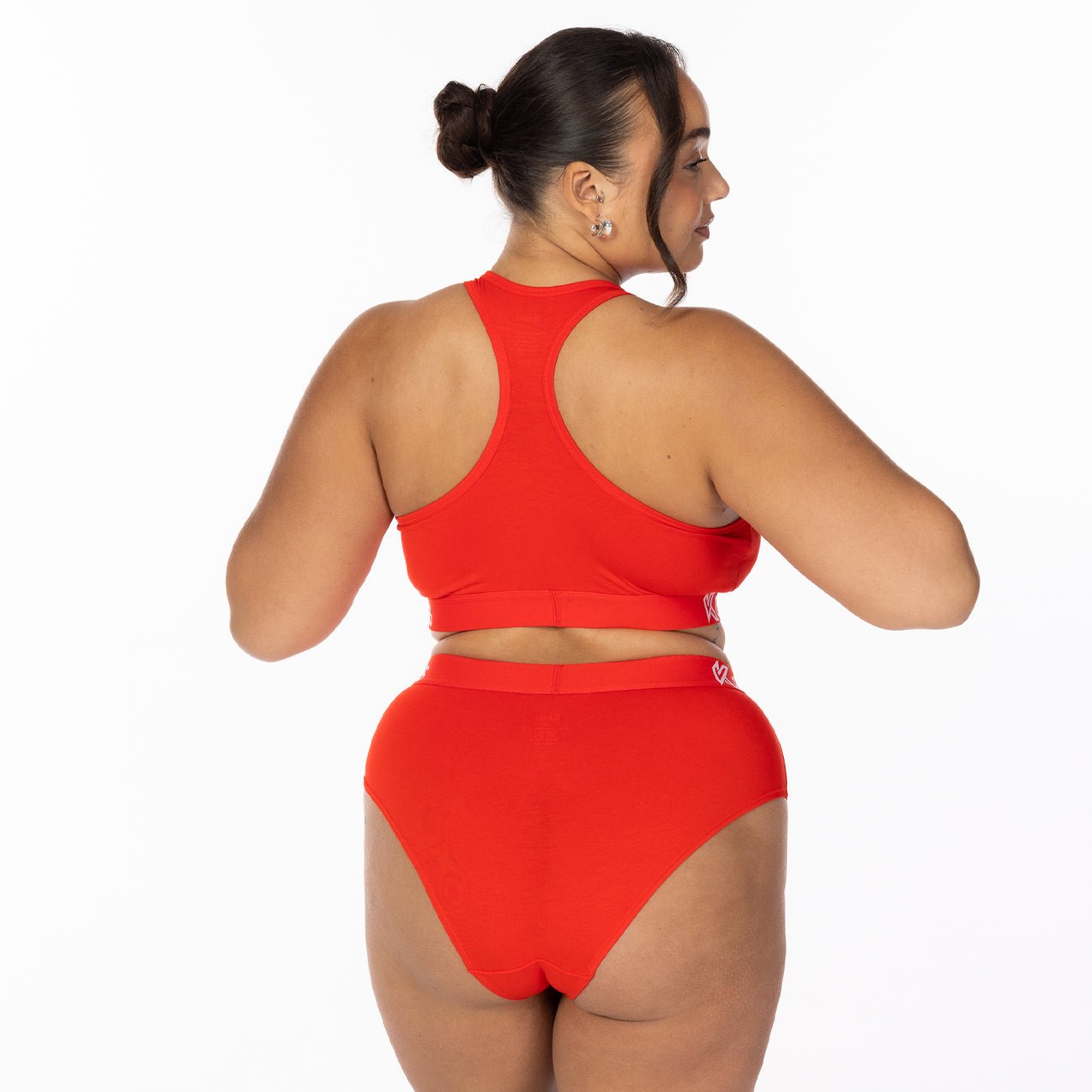 Red Modal Sports Bralette - Kecks