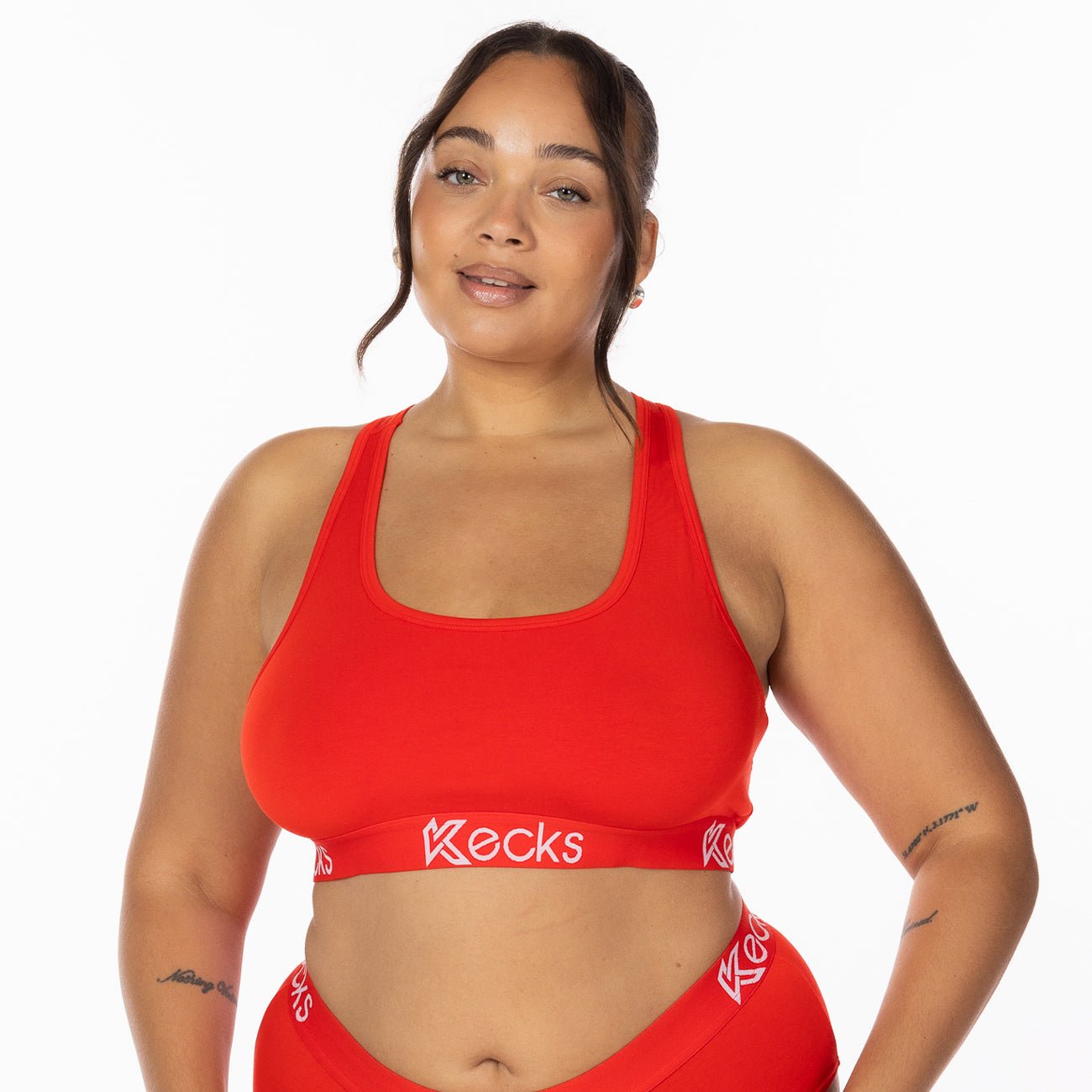 Red Modal Sports Bralette - Kecks