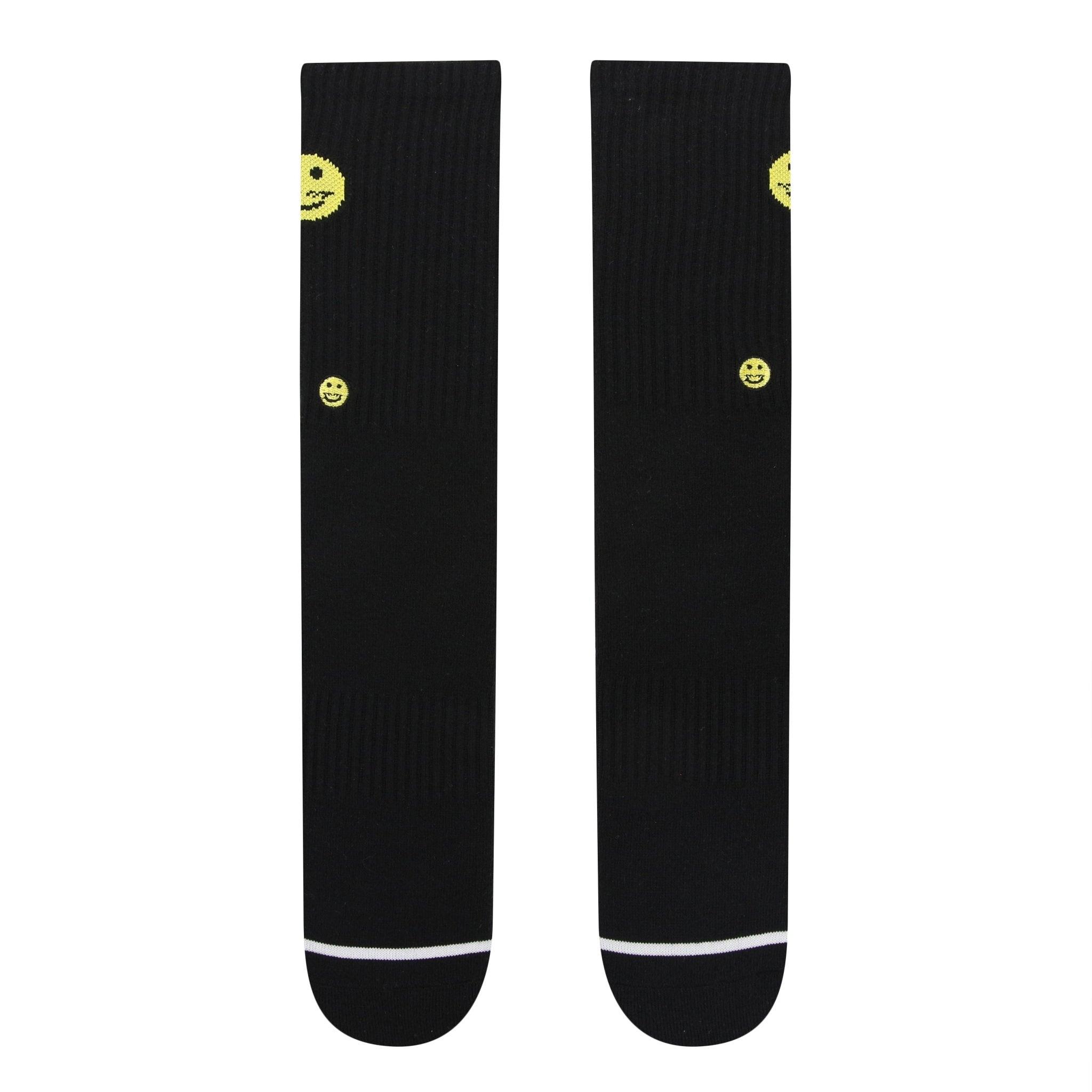 Smile Black Crew Sock - Kecks