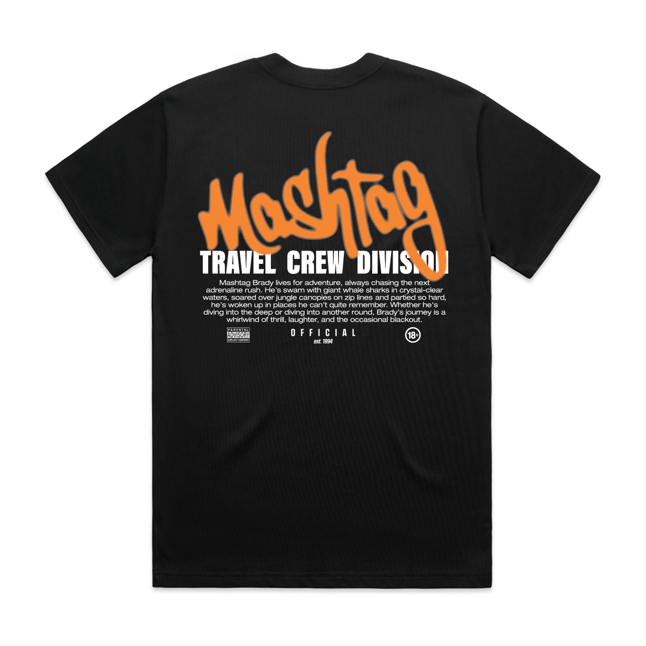 Travel Crew T Shirt Black - Kecks