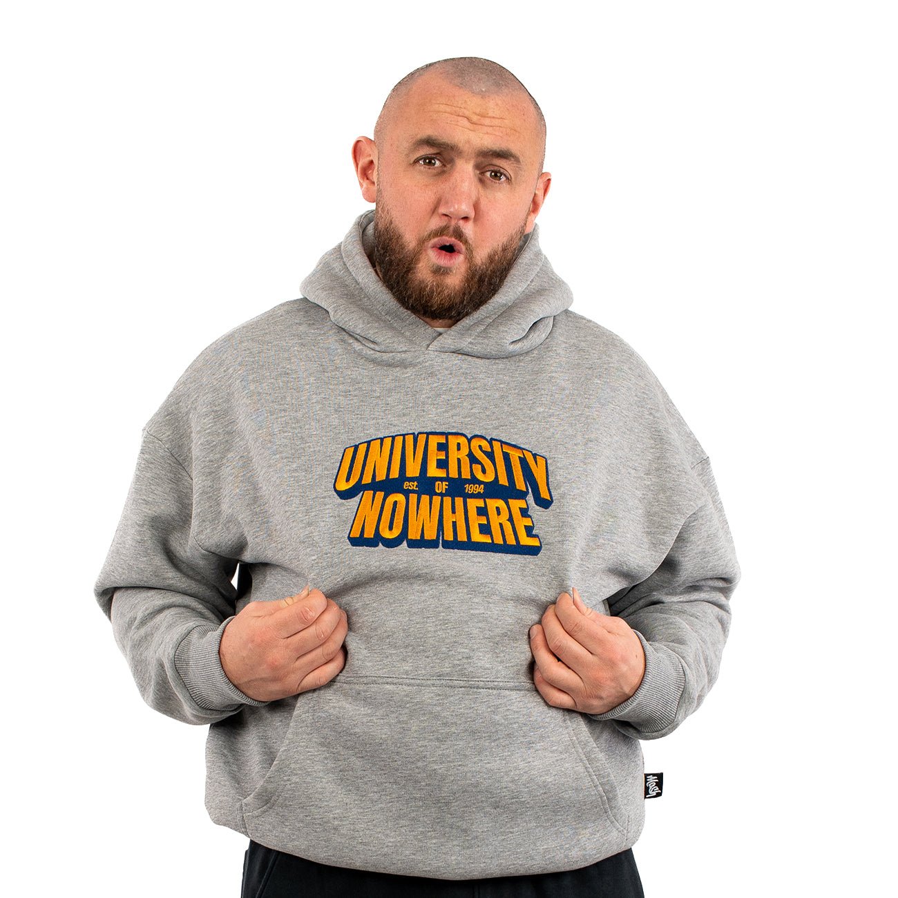 University Of Nowhere Hoodie Grey Marl | Mashtag Brady x Kecks