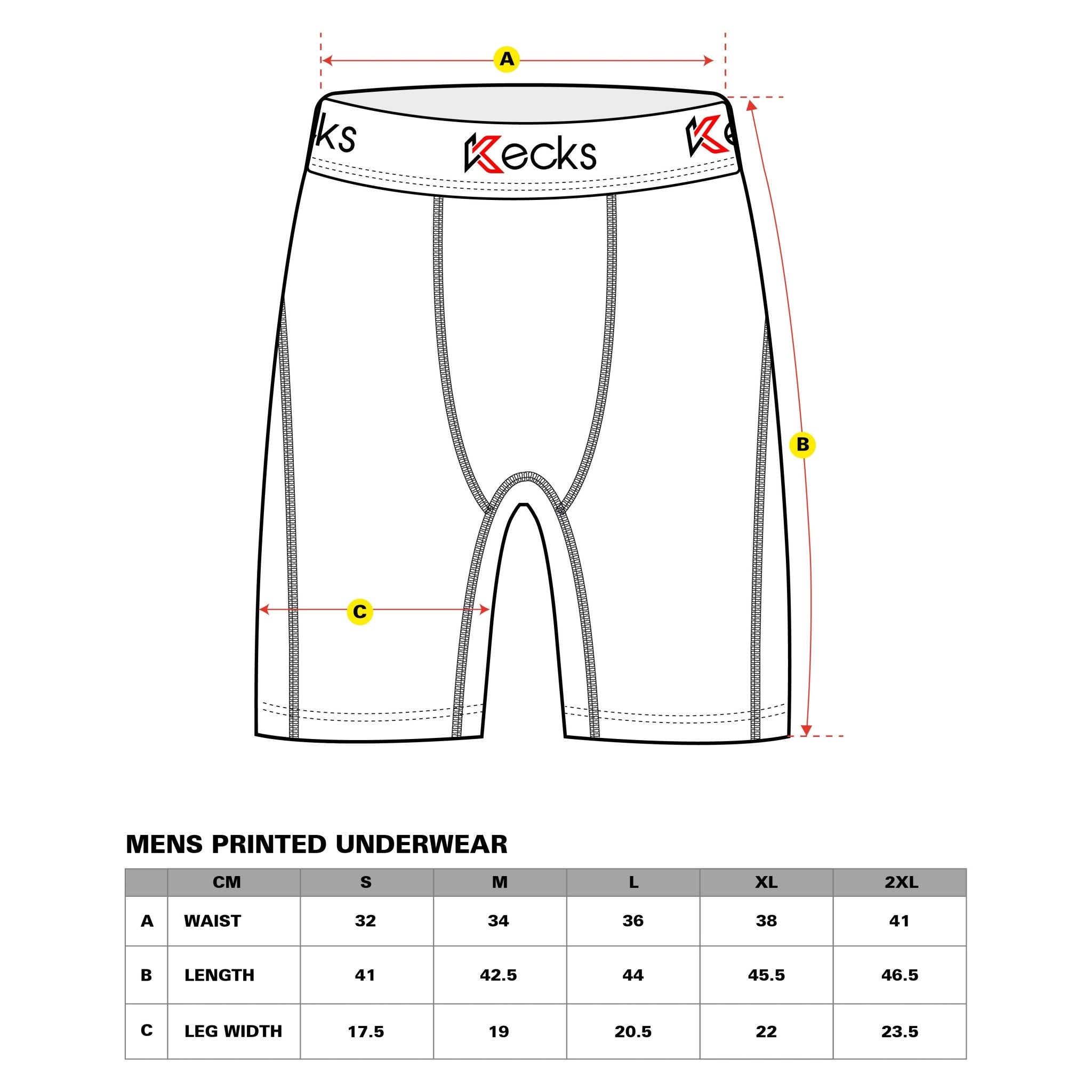 Whiteout Mens Boxer Shorts - Kecks