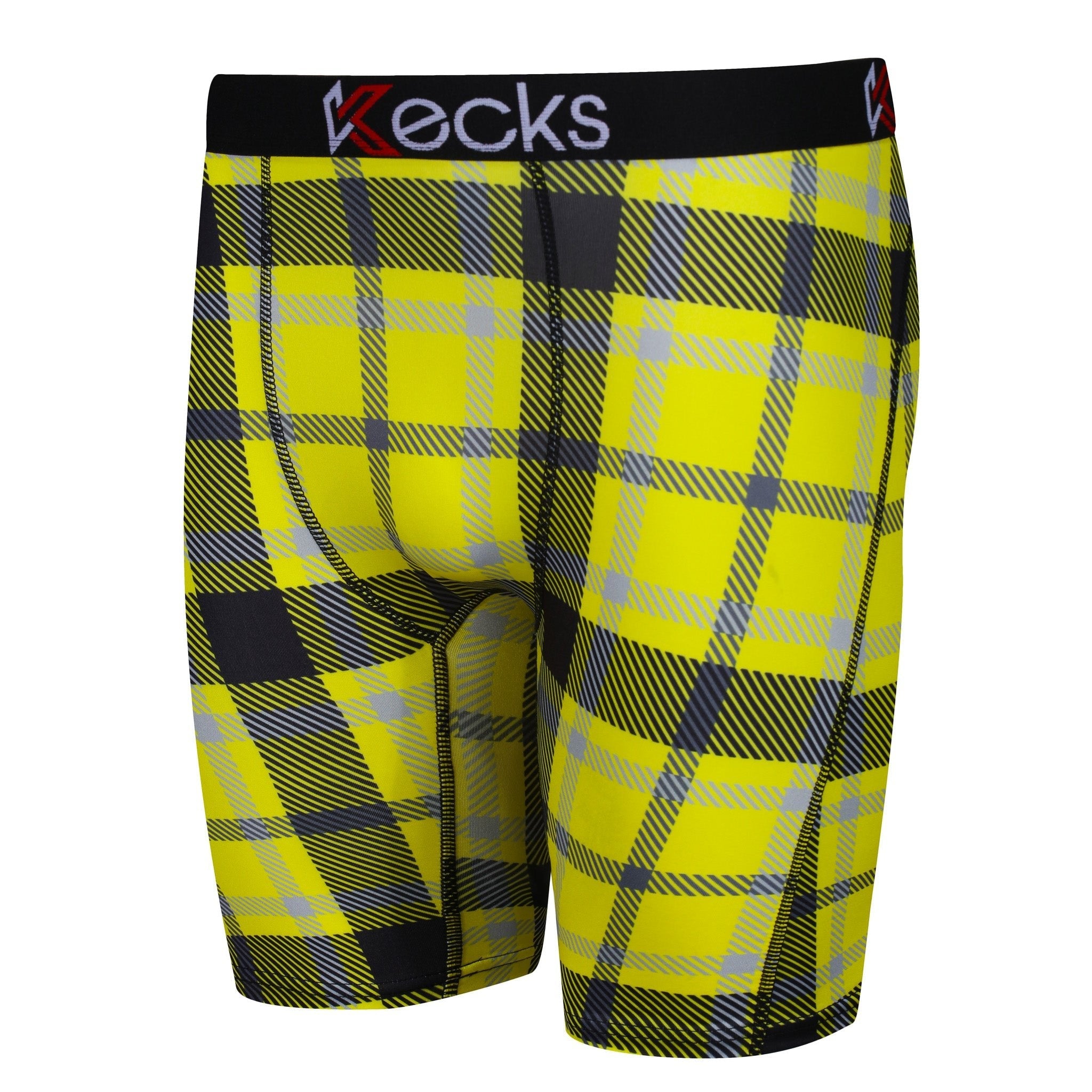 Yellow Tartan Mens Boxer Shorts - Kecks