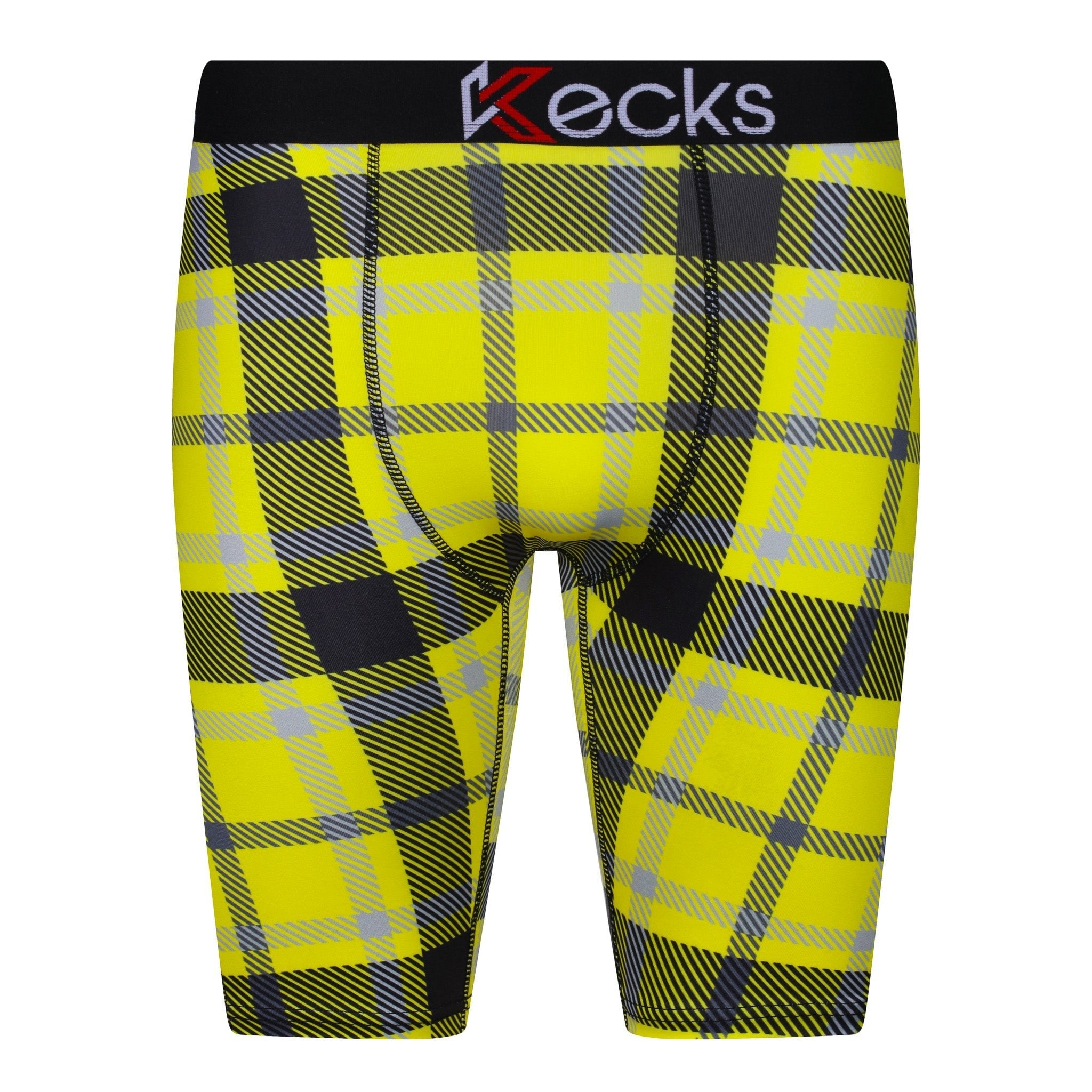 Yellow Tartan Mens Boxer Shorts - Kecks