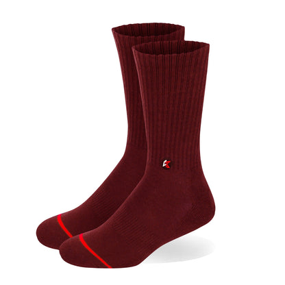 3 Pack Maroon Crew Sock - Kecks