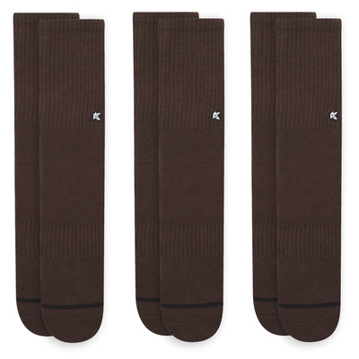 3 Pack Mocha Crew Sock - Kecks