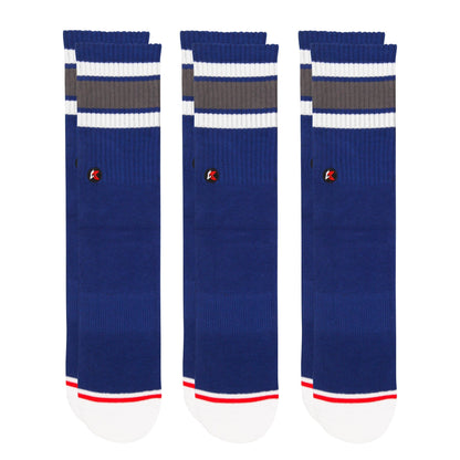 3 Pack Navy Crew Sock - Kecks