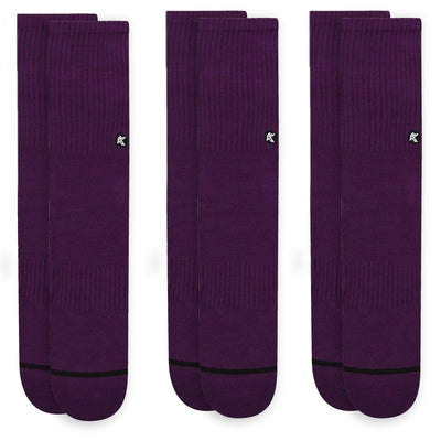 3 Pack Plum Crew Sock - Kecks