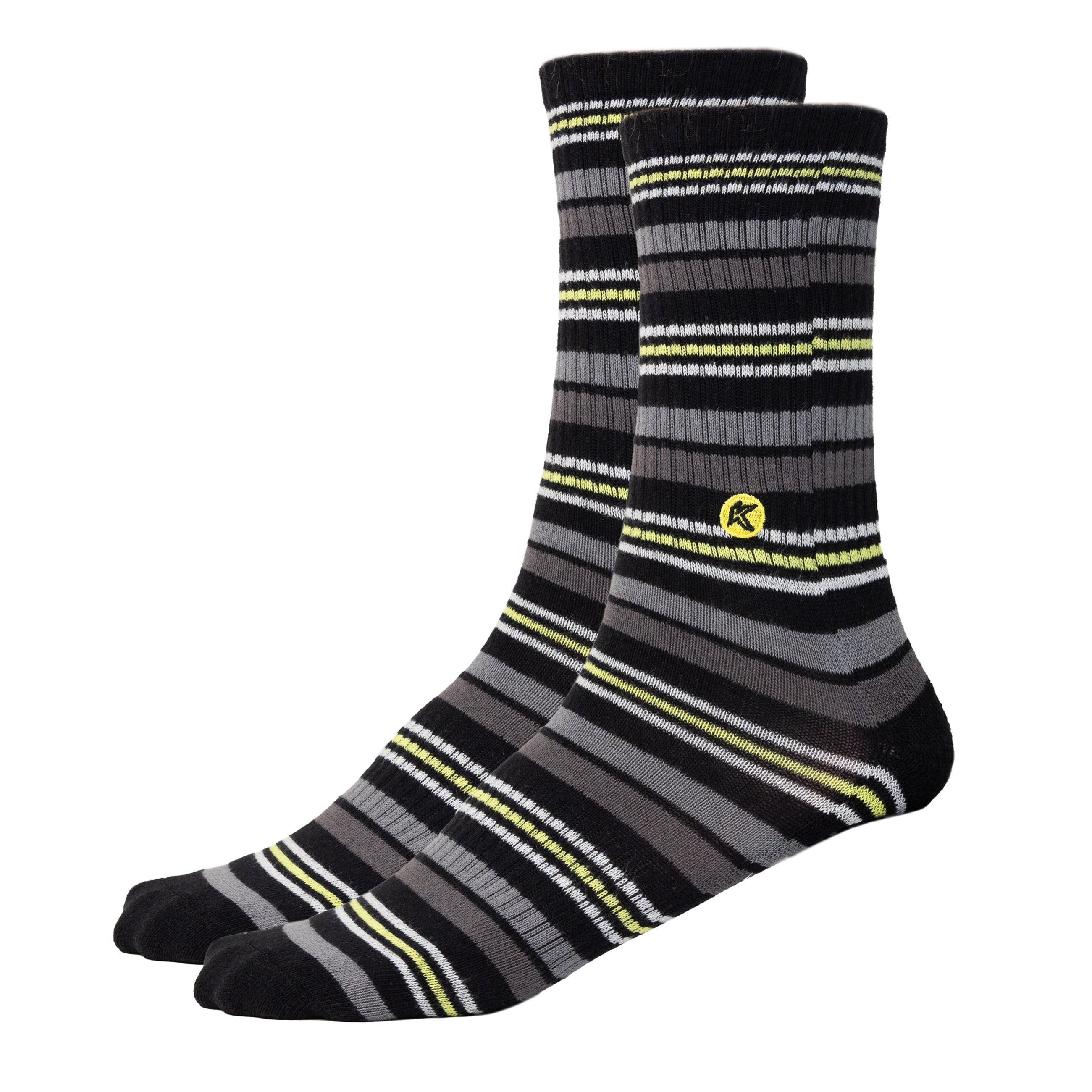 Neon Stripe Crew Sock