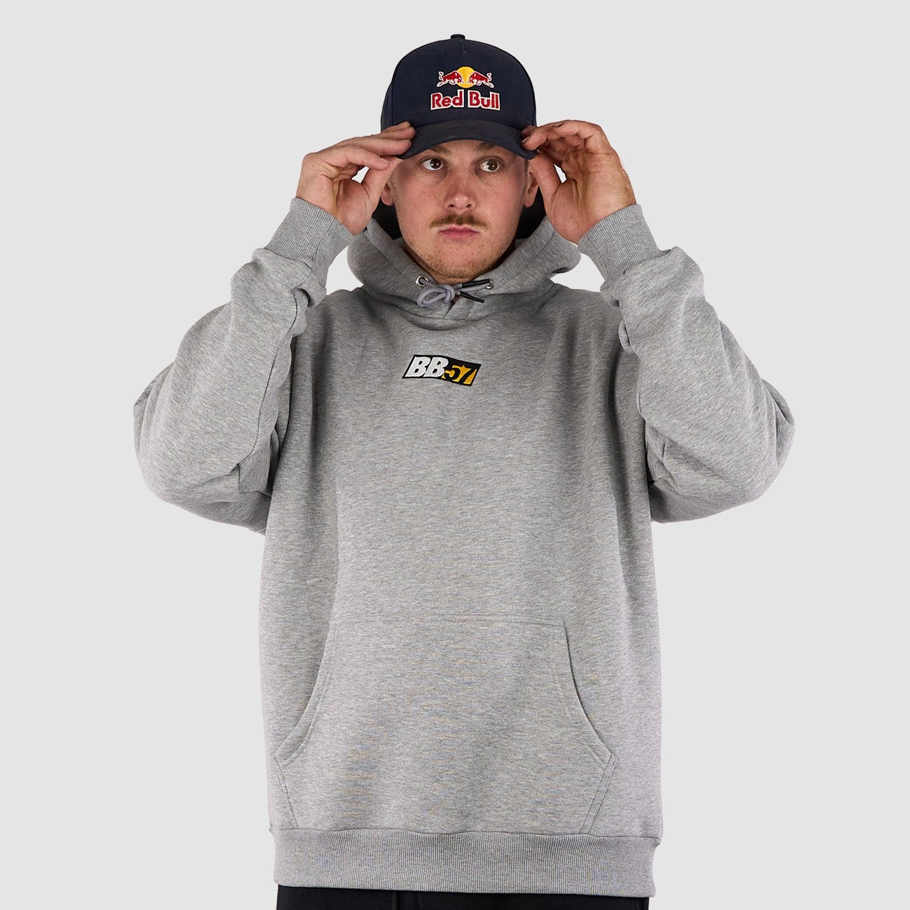 57 Box Logo Hoodie - Grey - Kecks