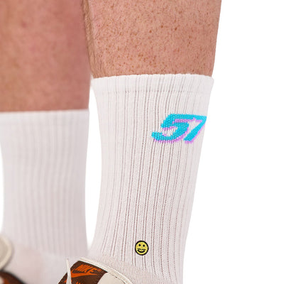 57 Hex Crew Sock White - Kecks