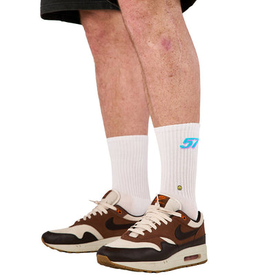 57 Hex Crew Sock White - Kecks