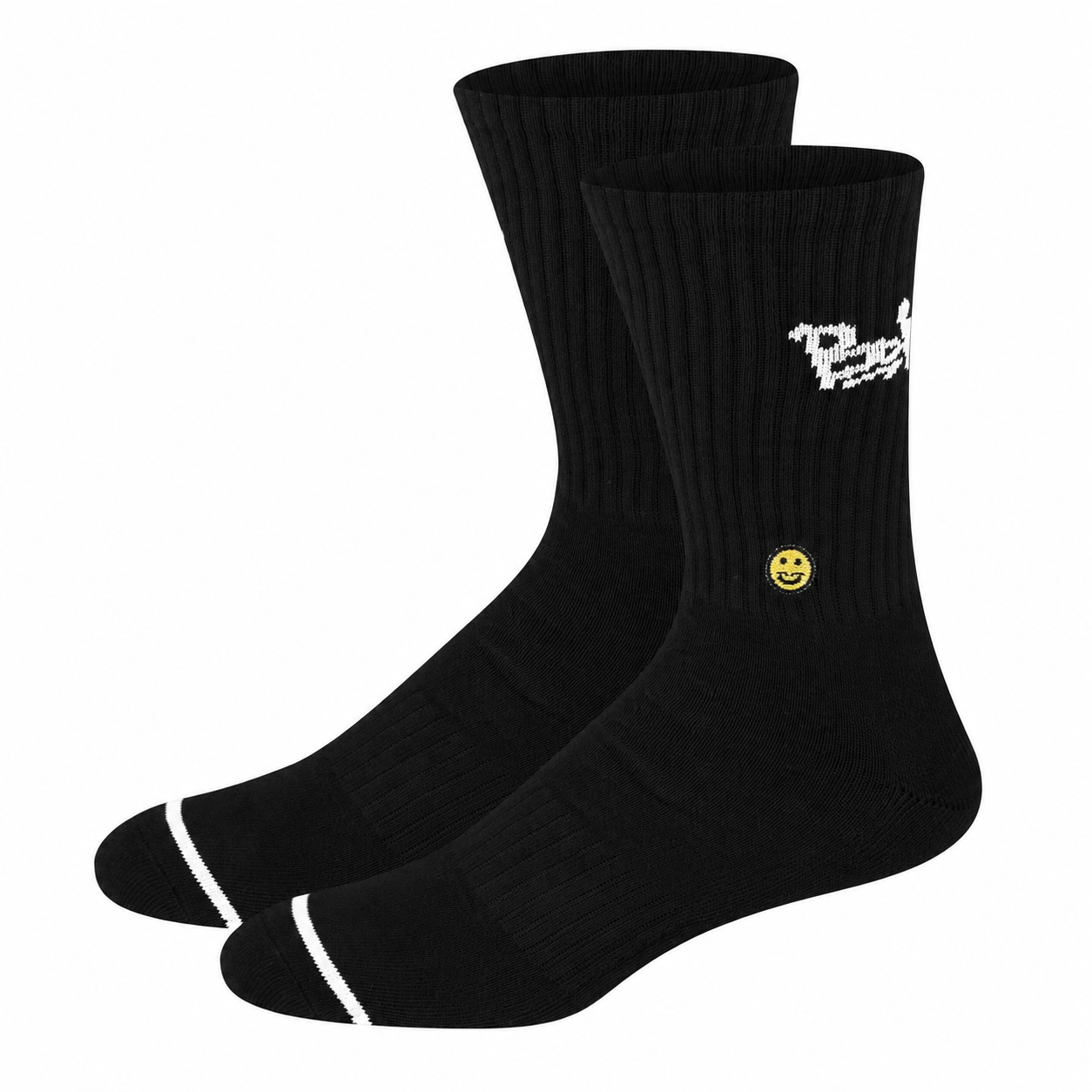 Black Stuss Crew Sock