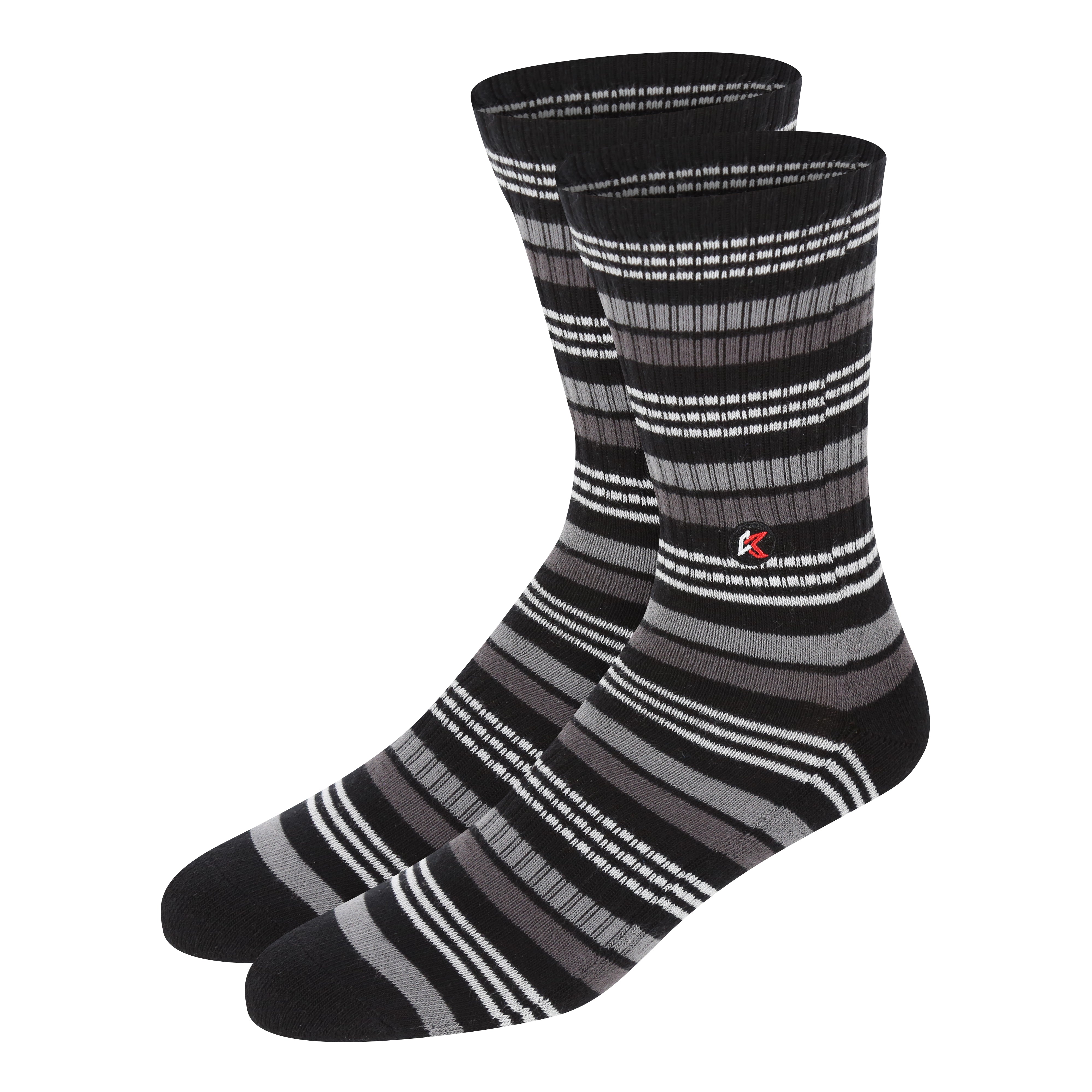 Black Stripe Crew Sock