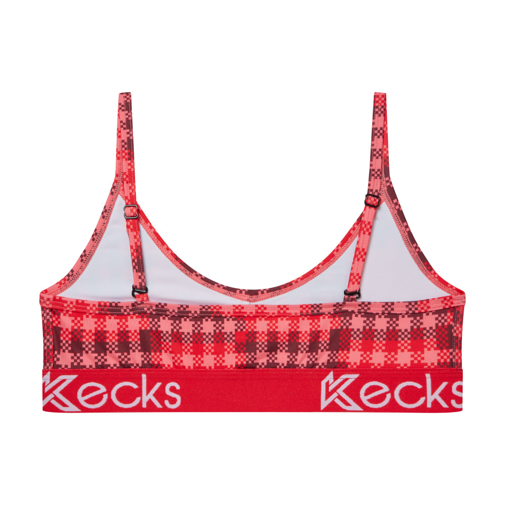 Cherry Plaid Lounge Bralette