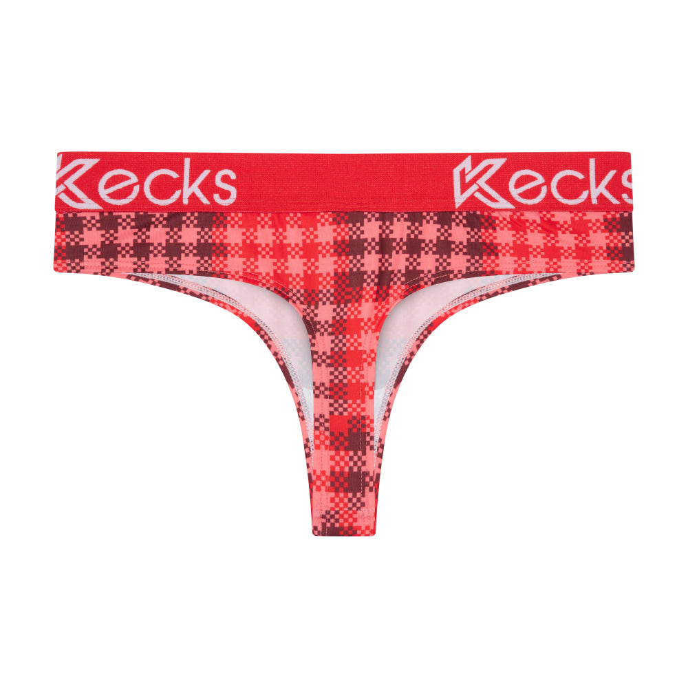 Cherry Plaid Thong