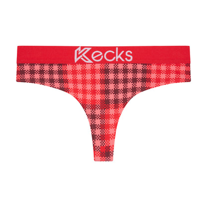 Cherry Plaid Thong